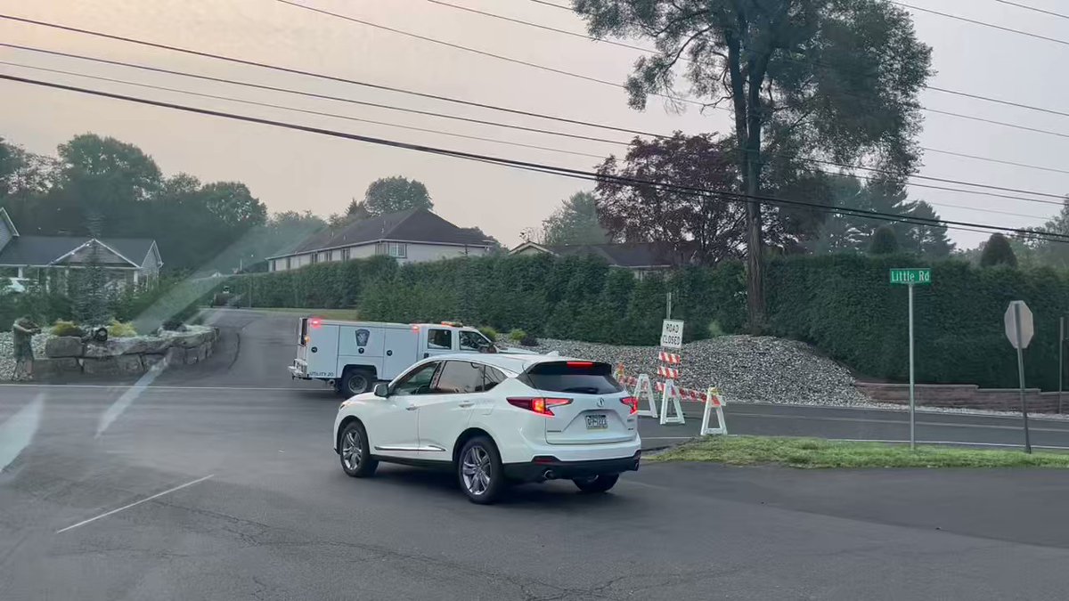 First rescue crews of the day have arrived at the scene of deadly flash flooding in Washington Township, Bucks Co. Day 3 of searching for missing Mattie and Conrad Sheils is now underway