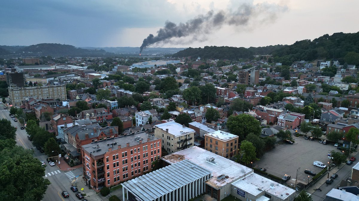 Reactor 'catastrophically failed' in Pittsburgh, Pennsylvania. Firefighters are battle a  fire after a large explosion Monday night at Brunot Island. There are multple Duquesne Light facilities on the island.Something is burning in the distance