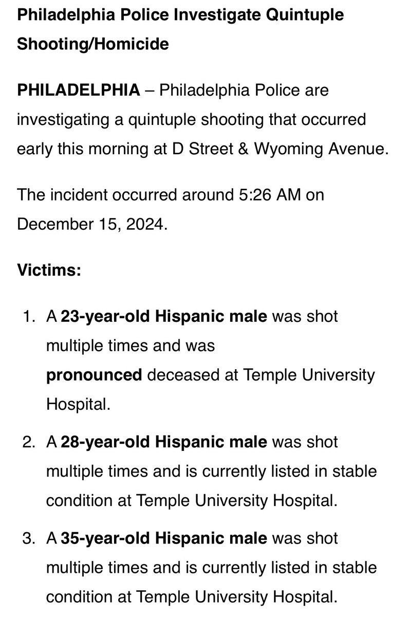 At least 4 killed & 23 wounded just since late Friday afternoon in several shootings in Philadelphia.