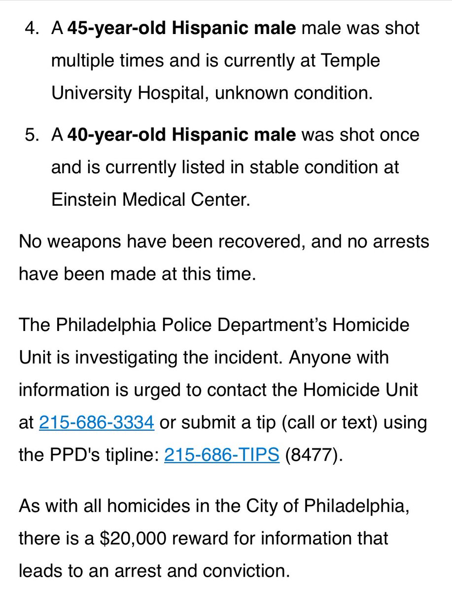 At least 4 killed & 23 wounded just since late Friday afternoon in several shootings in Philadelphia.