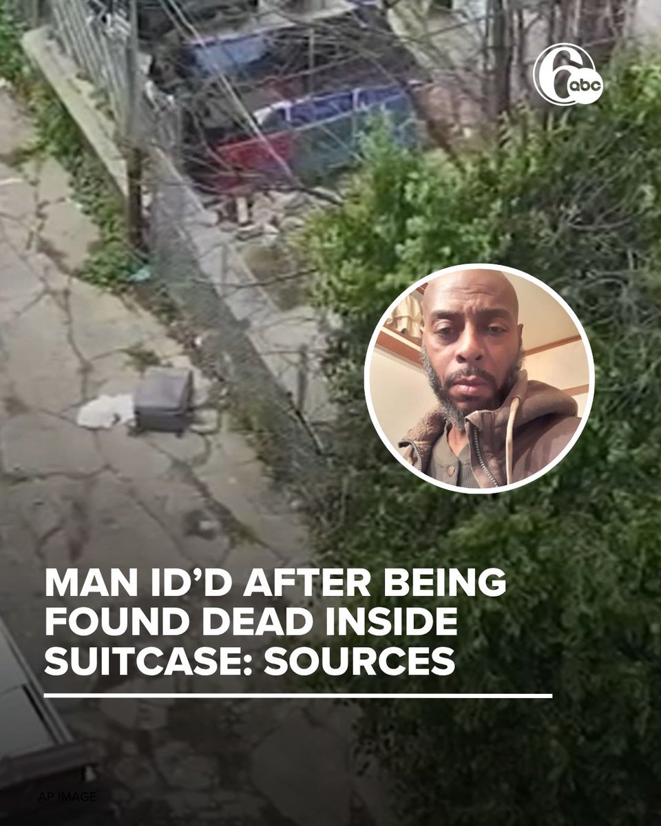 Identity of the man who was found dead inside a suitcase in the Kensington section of Philadelphia last week. Sources say the victim is 53-year-old Vincent Good of Northeast Philadelphia