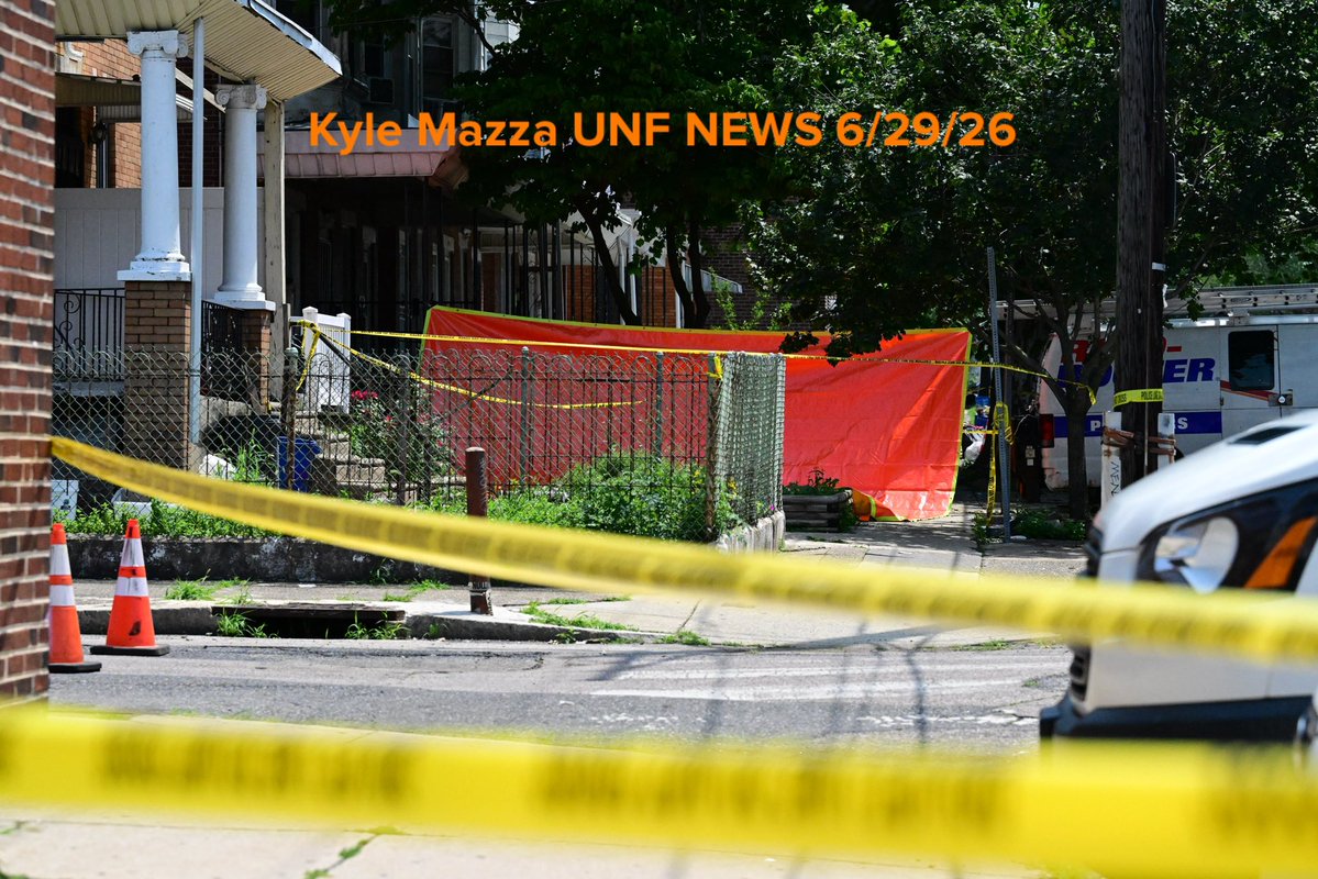 Philadelphia Police maintain a crime scene cordon at a home after the FBI conducts a two-day operation on the 400 block of West Chew Avenue in the Olney neighborhood in Philadelphia, Pennsylvania, 