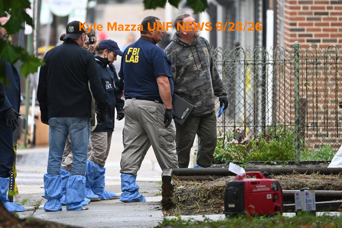 FBI agents raid the Eugene Horsch home on West Chew Avenue in Philadelphia on Monday, Sept. 28, 2026. Authorities are investigating the property after linking it to at least seven missing women. Eugene Horsch is the son of the late Raymond R.C. Horsch